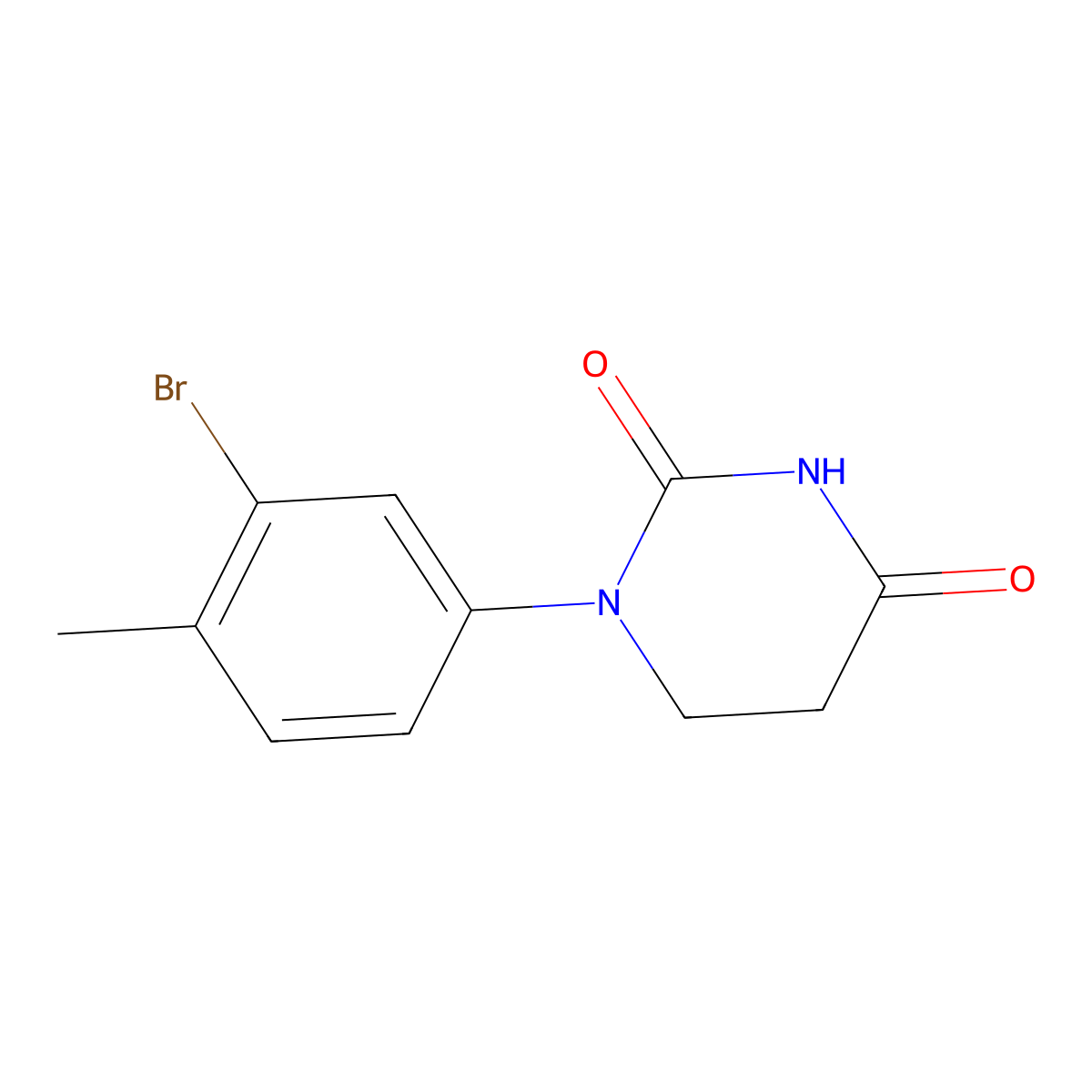 1-(3-Bromo-4-methylphenyl)dihydropyrimidine-2,4(1H,3H)-dione molecular structure, CAS 1537694-52-2