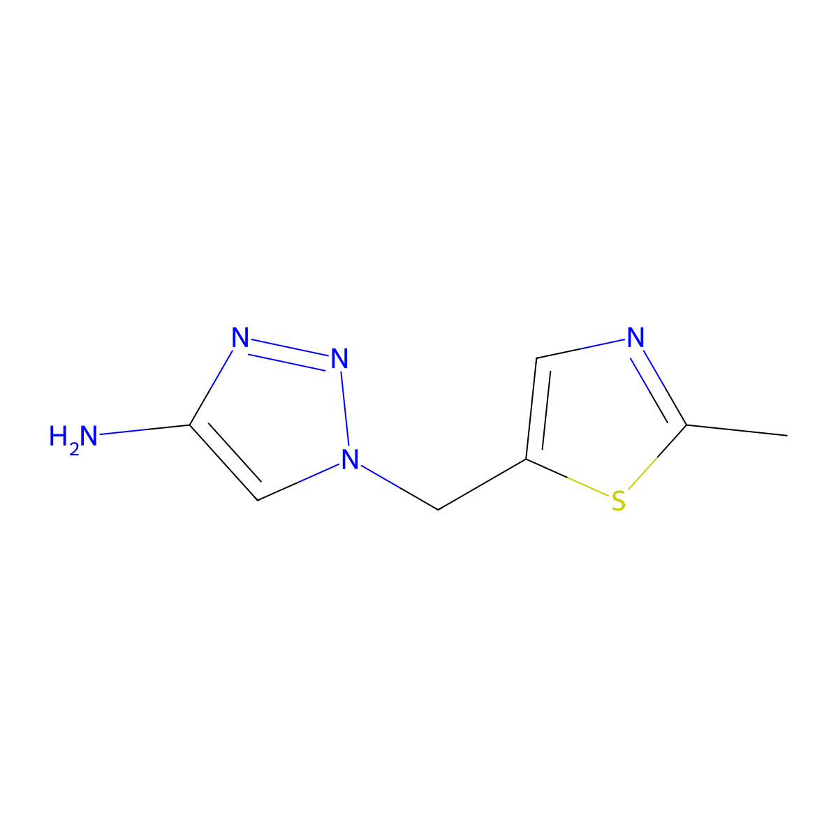 1-[(2-methyl-1,3-thiazol-5-yl)methyl]-1H-1,2,3-triazol-4-amine molecular structure, CAS 1537698-84-2