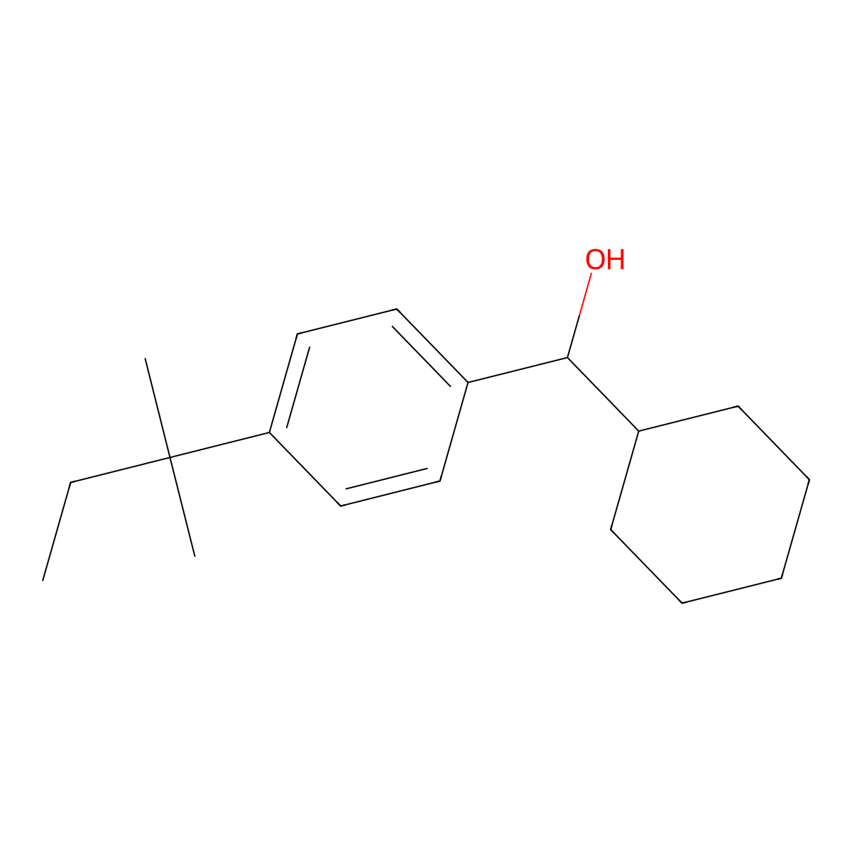 alpha-Cyclohexyl-4-(1,1-dimethylpropyl)benZenemethanol molecular structure, CAS 1537699-67-4