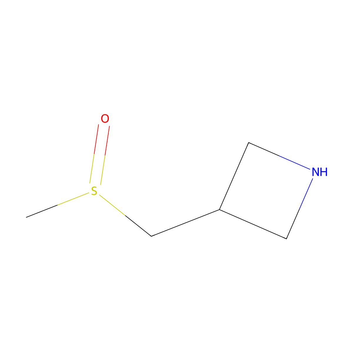 3-(Methanesulfinylmethyl)azetidine molecular structure, CAS 1537722-81-8
