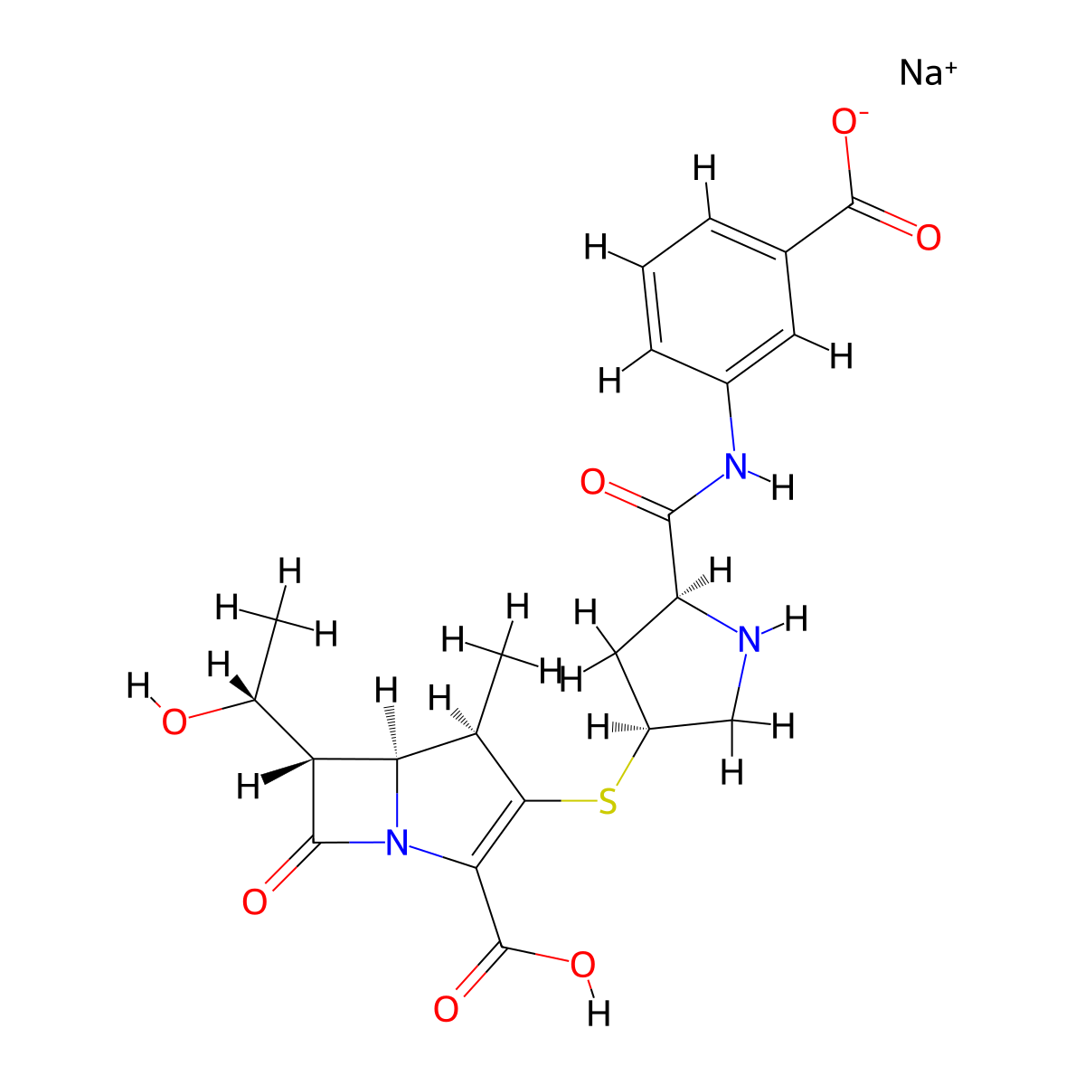 Ertapenem Sodium molecular structure, CAS 153773-82-1