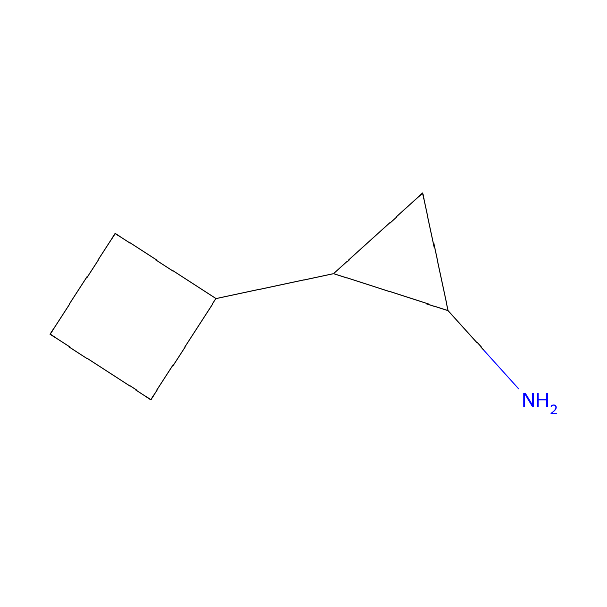 2-Cyclobutylcyclopropan-1-amine molecular structure, CAS 1537733-48-4