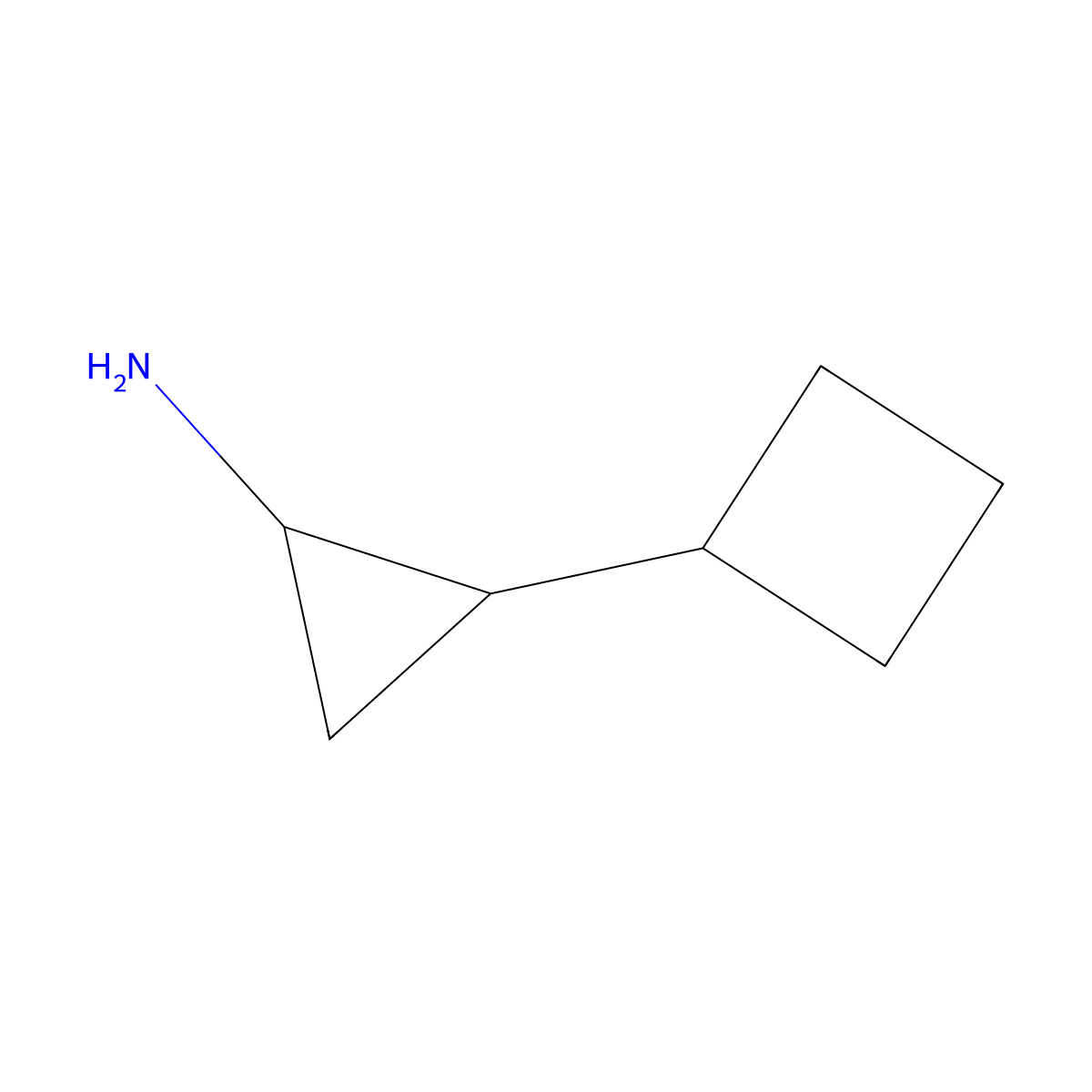 2-Cyclobutylcyclopropan-1-amine molecular structure, CAS 1537733-48-4