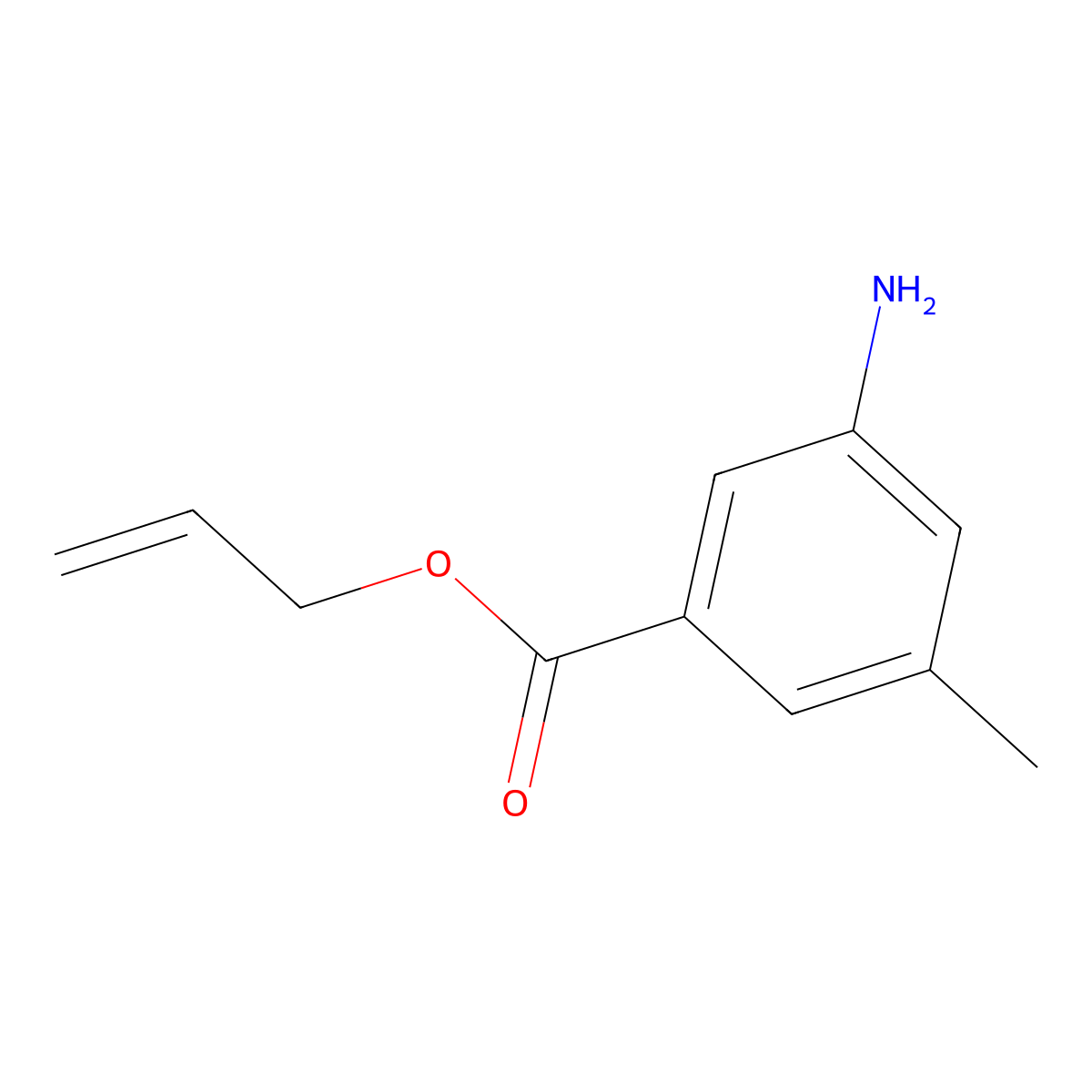 Allyl 3-amino-5-methylbenzoate molecular structure, CAS 153775-25-8