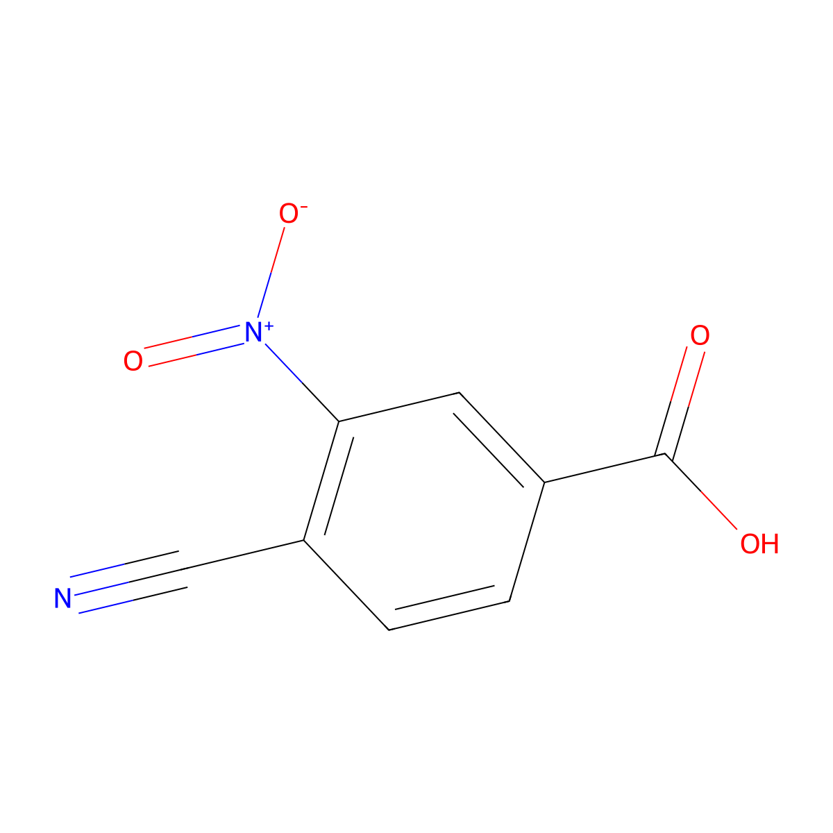 4-Cyano-3-nitrobenzoic acid molecular structure, CAS 153775-42-9