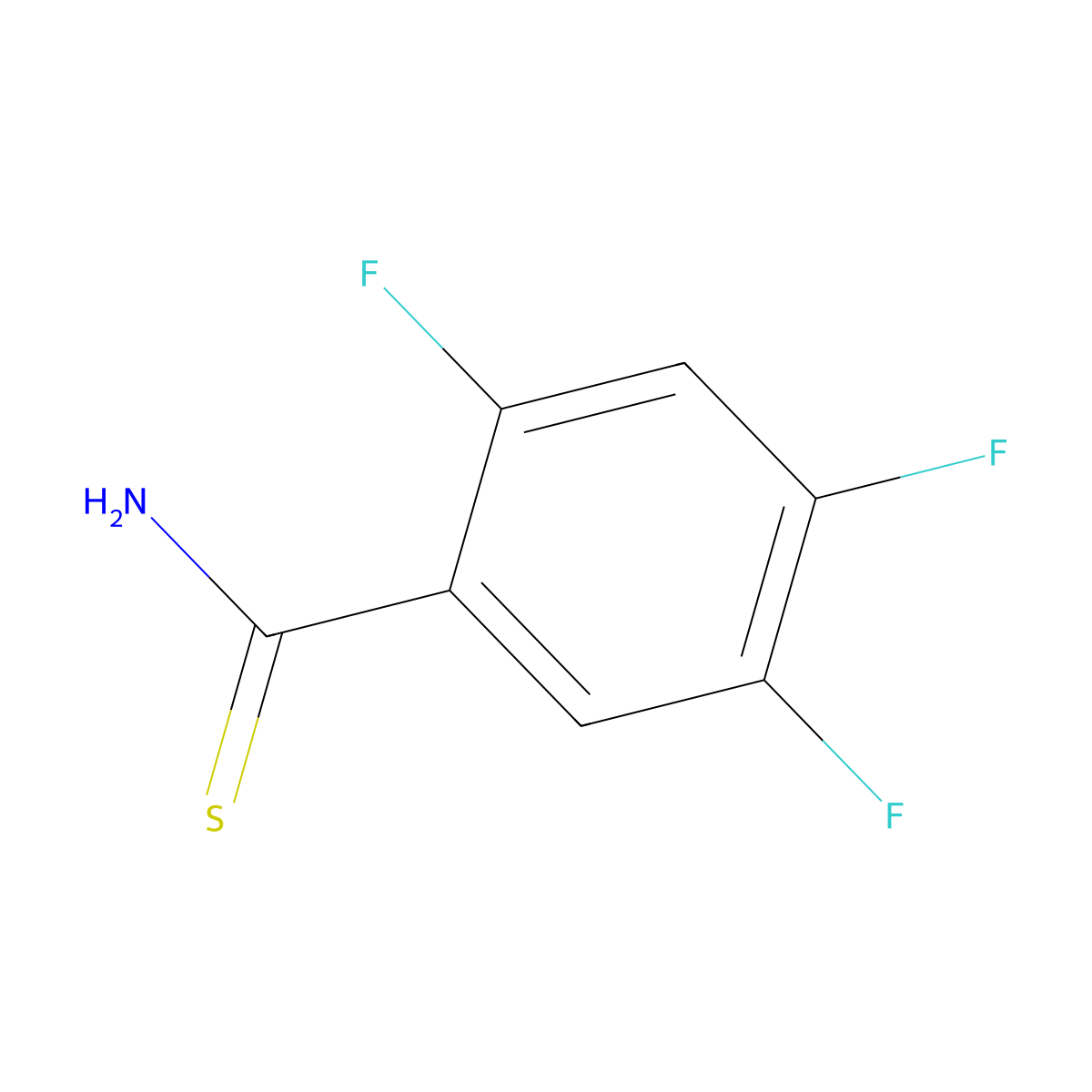 2,4,5-Trifluorobenzothioamide molecular structure, CAS 1537764-75-2