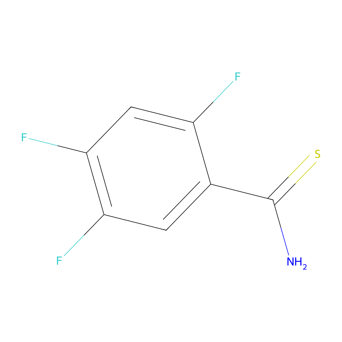 2,4,5-Trifluorobenzothioamide molecular structure, CAS 1537764-75-2