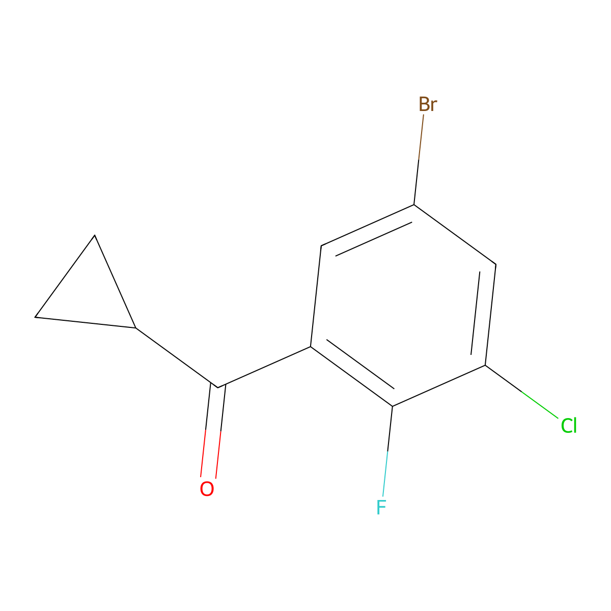 (5-Bromo-3-chloro-2-fluorophenyl)cyclopropylmethanone molecular structure, CAS 1537768-74-3