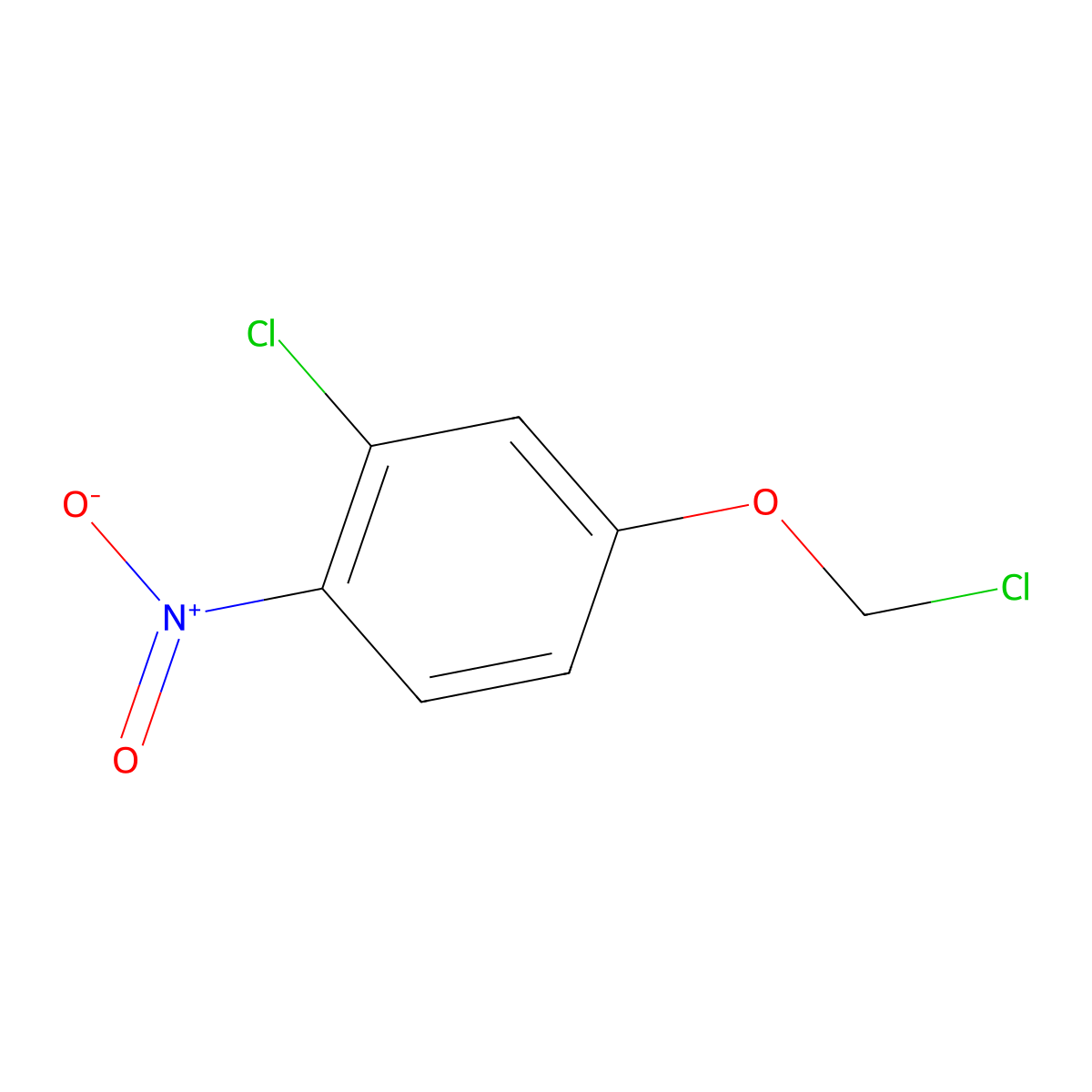 2-Chloro-4-(chloromethoxy)-1-nitrobenzene molecular structure, CAS 1537788-40-1