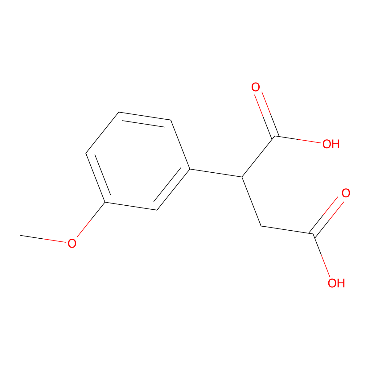 2-(3-Methoxyphenyl)succinic acid molecular structure, CAS 15378-02-6