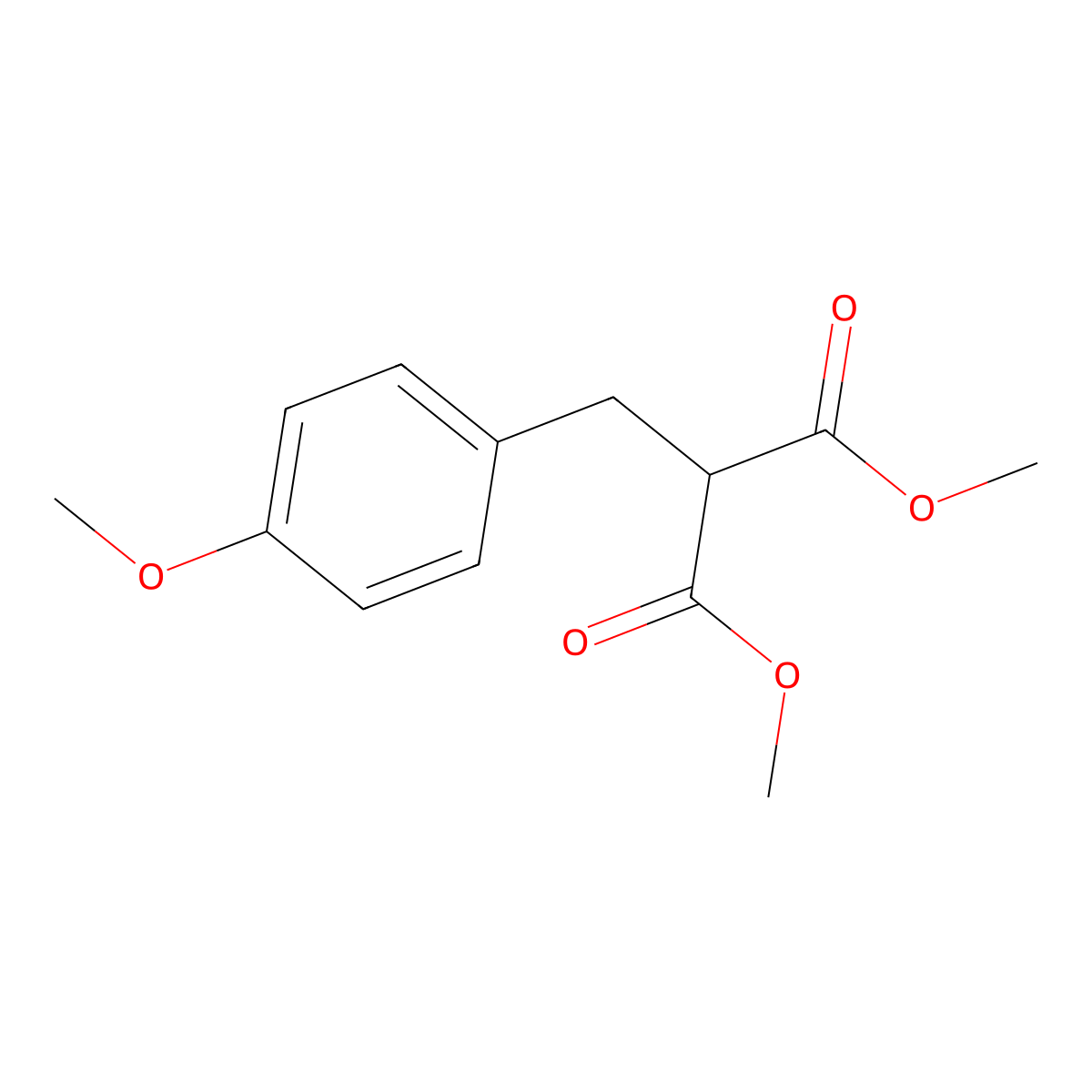 Dimethyl 2-(4-methoxybenzyl)malonate molecular structure, CAS 15378-09-3
