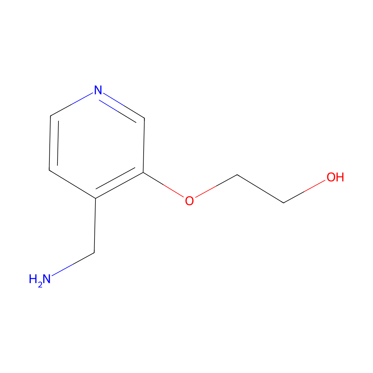 2-(4-(Aminomethyl)pyridin-3-yloxy)ethanol molecular structure, CAS 1537804-78-6