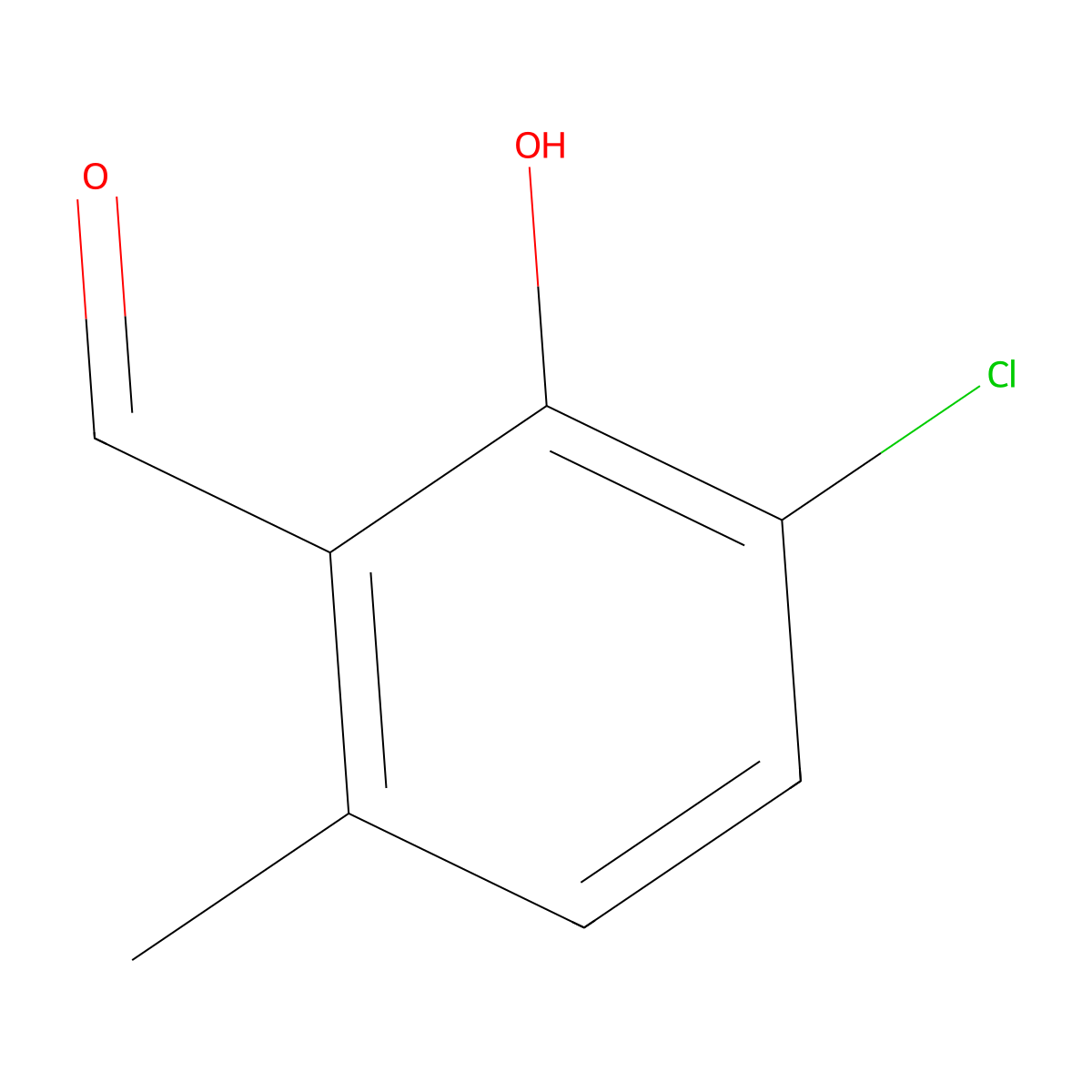 3-Chloro-2-hydroxy-6-methylbenzaldehyde molecular structure, CAS 153782-74-2