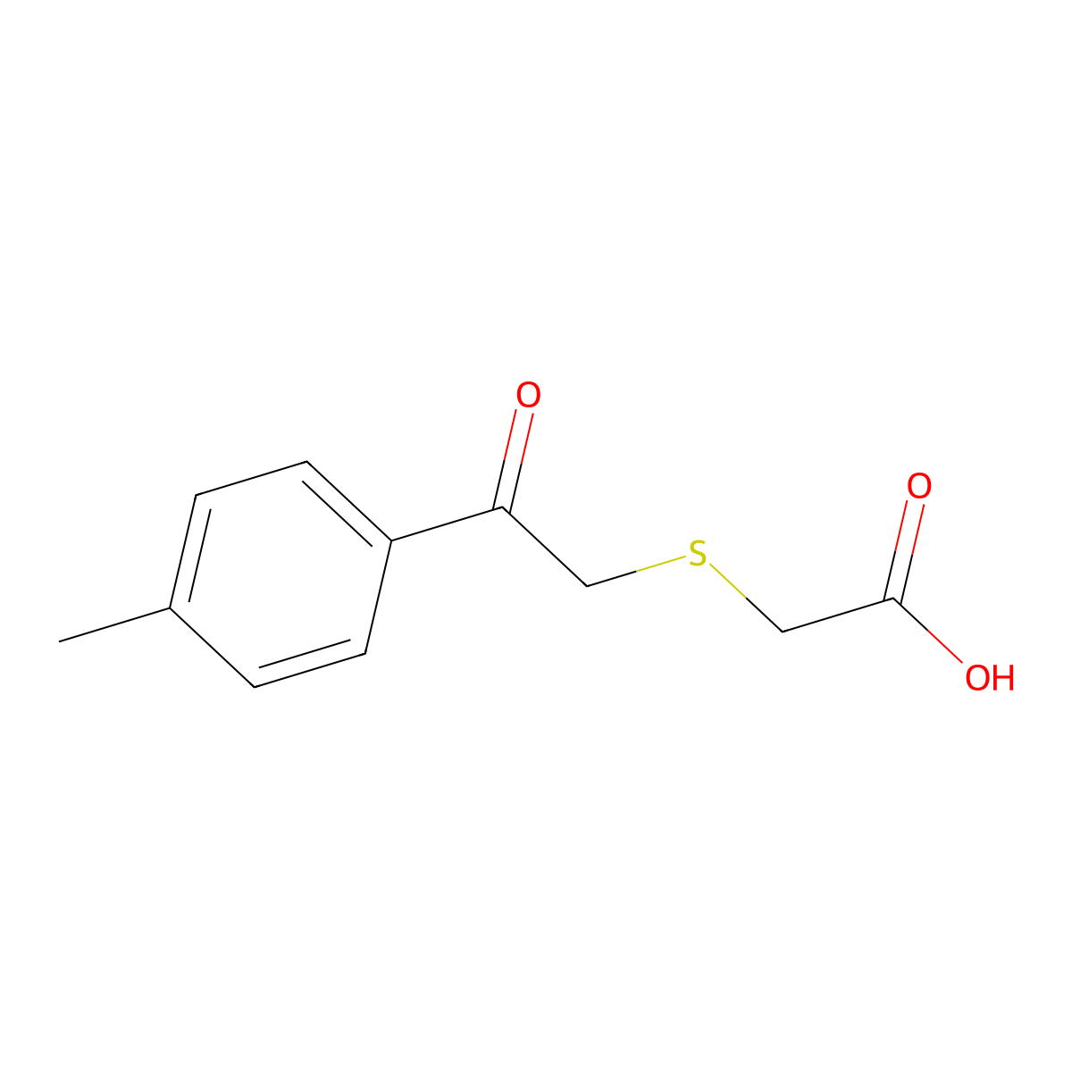 {[2-(4-Methylphenyl)-2-oxoethyl]sulfanyl}acetic acid molecular structure, CAS 153783-84-7