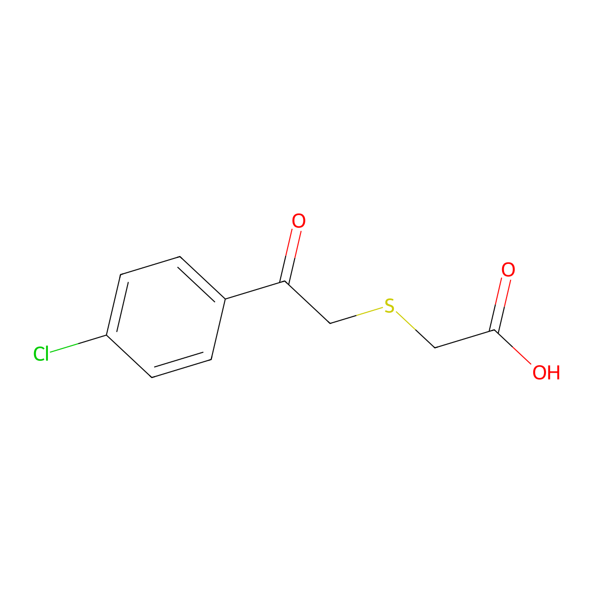 2-{[2-(4-Chlorophenyl)-2-oxoethyl]sulfanyl}acetic acid molecular structure, CAS 153783-86-9