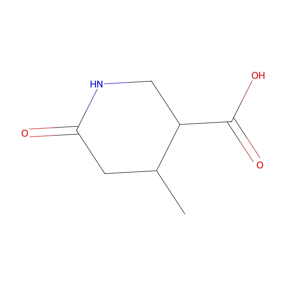 4-Methyl-6-oxopiperidine-3-carboxylic acid molecular structure, CAS 1537833-71-8