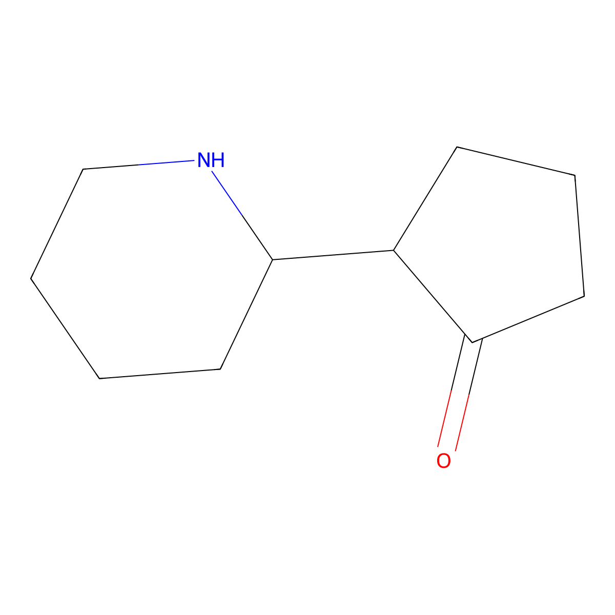 2-(Piperidin-2-yl)cyclopentan-1-one molecular structure, CAS 1537838-03-1