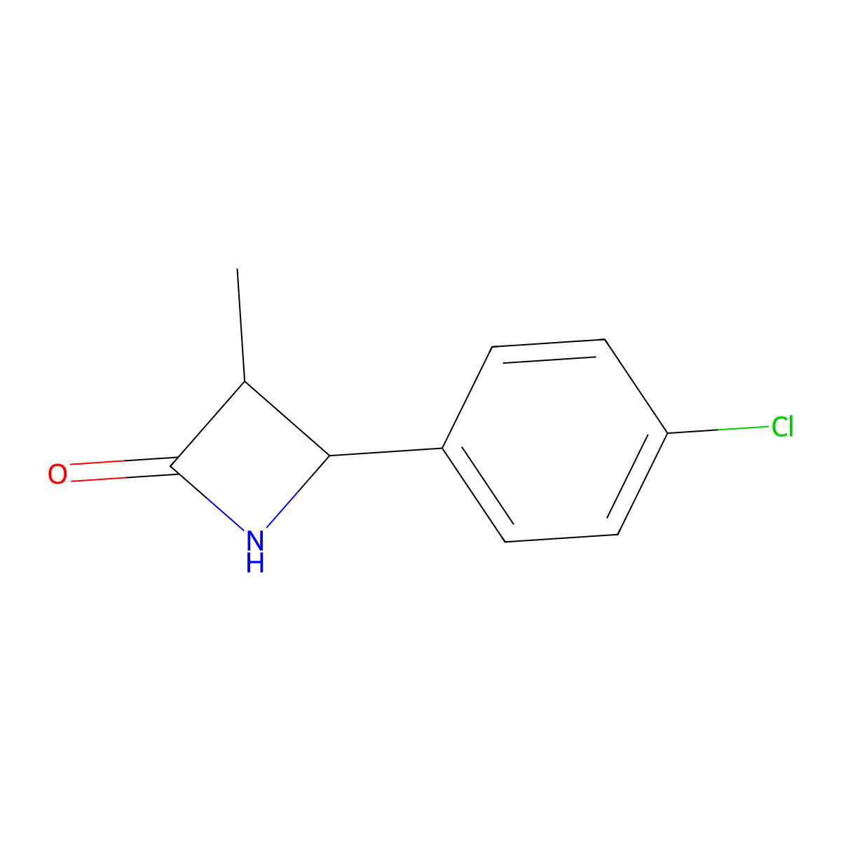 4-(4-Chlorophenyl)-3-methylazetidin-2-one molecular structure, CAS 1537844-36-2