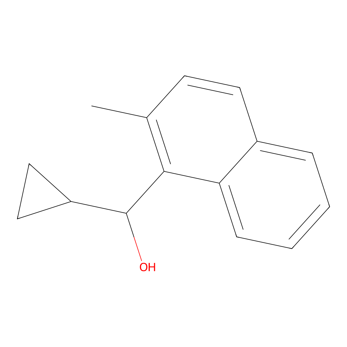 alpha-Cyclopropyl-2-methyl-1-naphthalenemethanol molecular structure, CAS 1537857-04-7