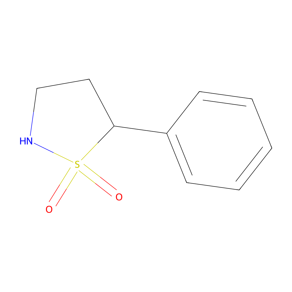 5-Phenyl-1lambda6,2-thiazolidine-1,1-dione molecular structure, CAS 1537863-73-2