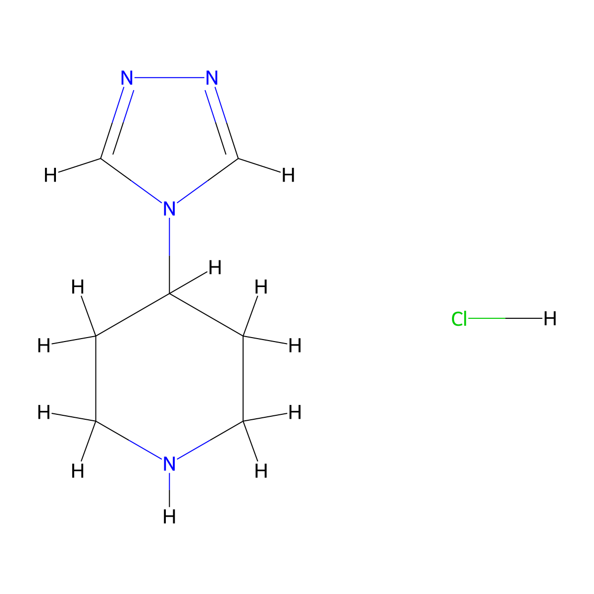 4-(4H-1,2,4-Triazol-4-yl)piperidine hydrochloride molecular structure, CAS 1537863-96-9