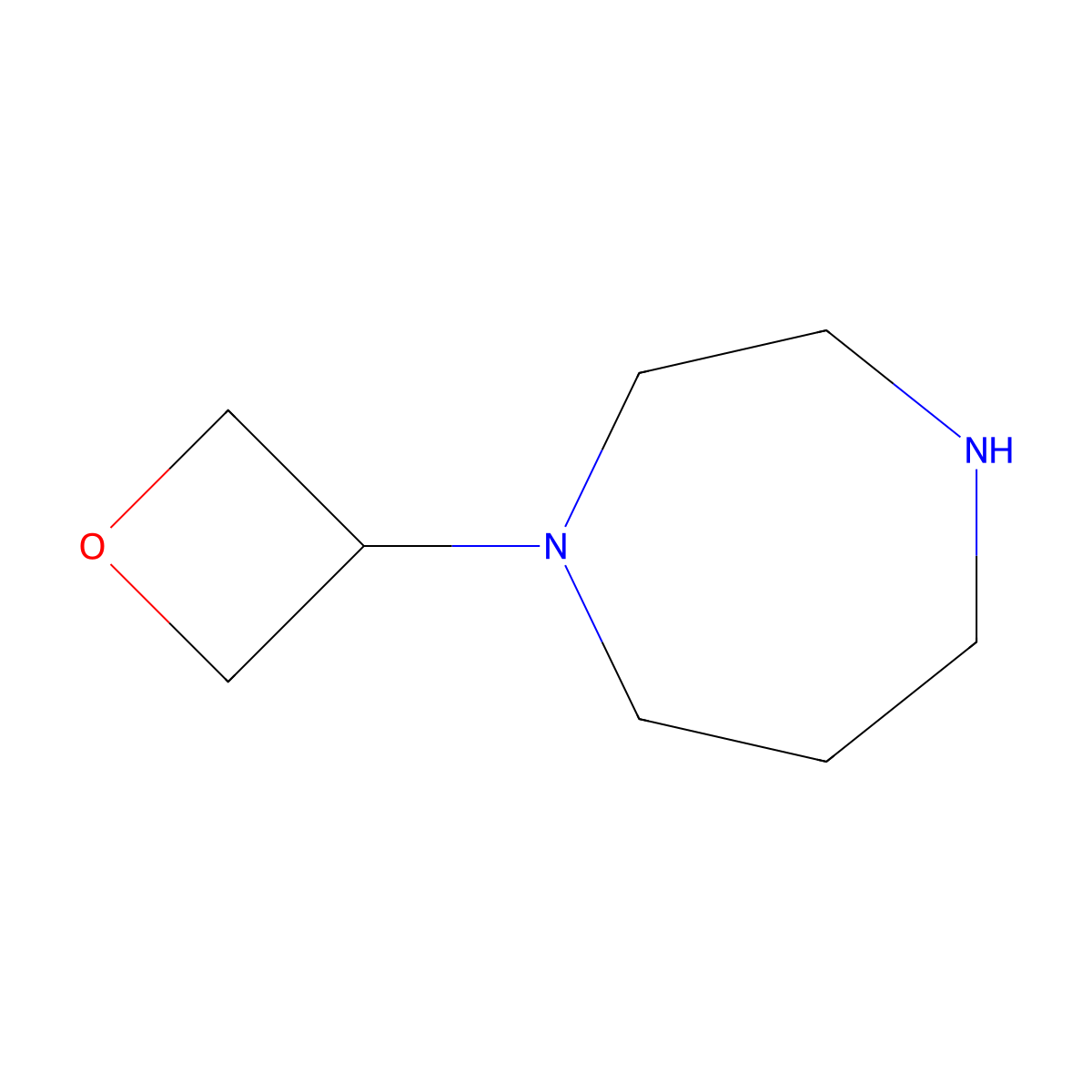 1-(Oxetan-3-yl)-1,4-diazepane molecular structure, CAS 1537884-03-9