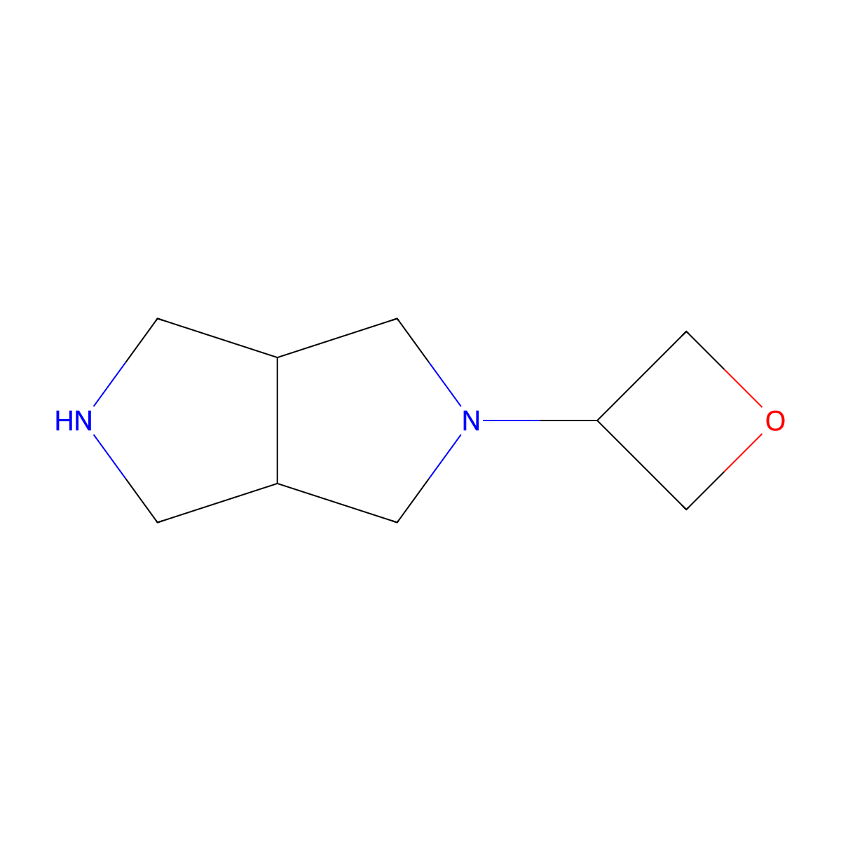 2-(Oxetan-3-yl)-octahydropyrrolo(3,4-c)pyrrole molecular structure, CAS 1537884-23-3