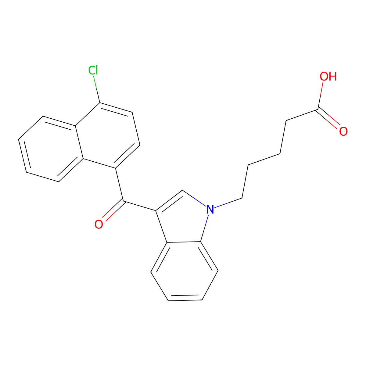 JWH 398 N-pentanoic acid metabolite molecular structure, CAS 1537889-10-3