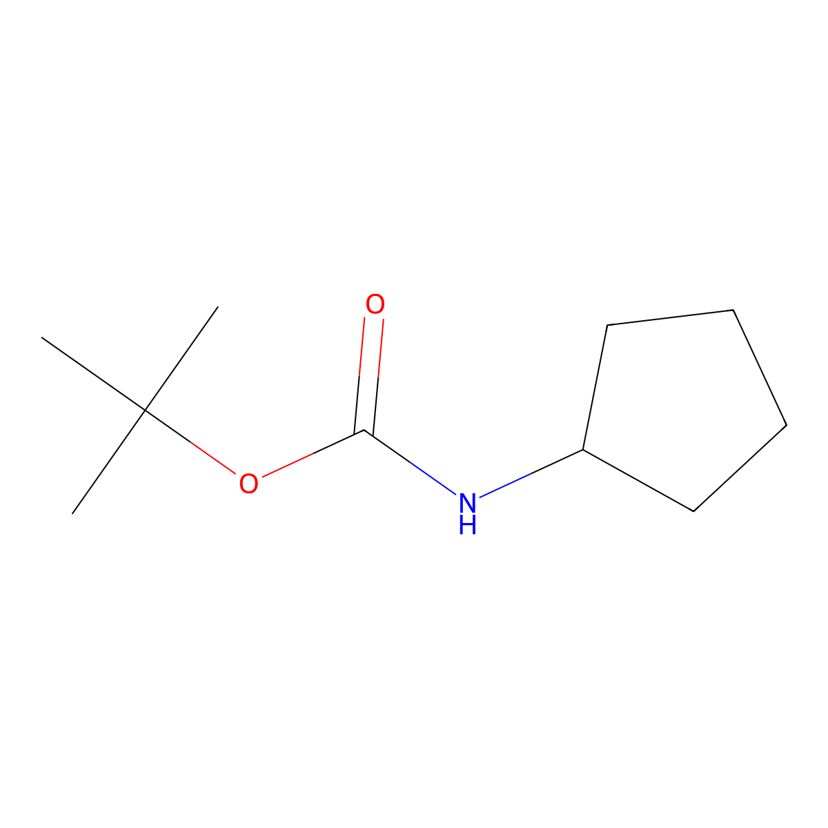tert-Butyl cyclopentylcarbamate molecular structure, CAS 153789-22-1