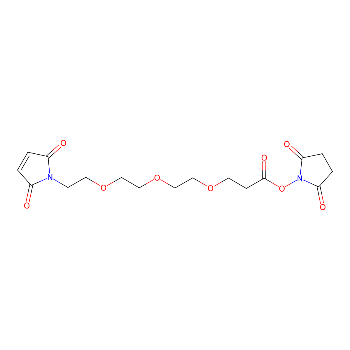 Mal-PEG3-NHS ester molecular structure, CAS 1537892-36-6