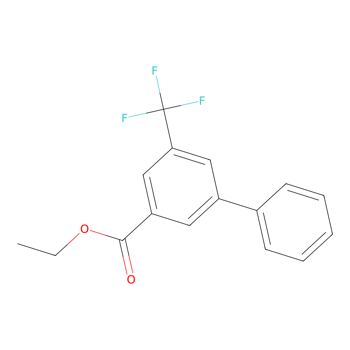 Ethyl 3-phenyl-5-(trifluoromethyl)benzoate molecular structure, CAS 1537905-45-5