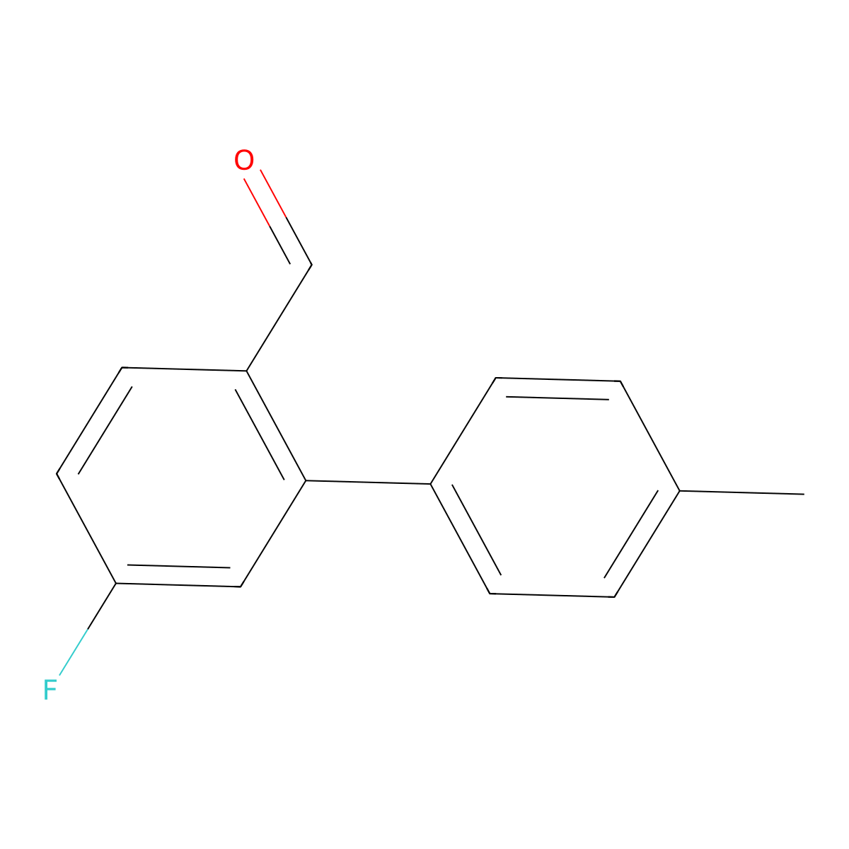 5-Fluoro-4'-methyl-[1,1'-biphenyl]-2-carbaldehyde molecular structure, CAS 1537906-49-2