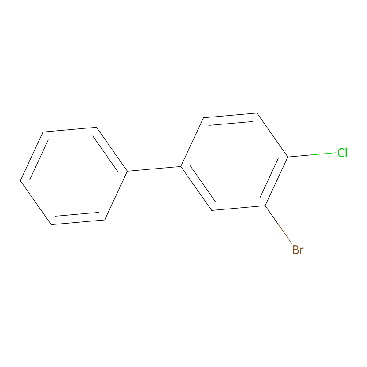 3-Bromo-4-chloro-1,1'-biphenyl molecular structure, CAS 1537919-83-7