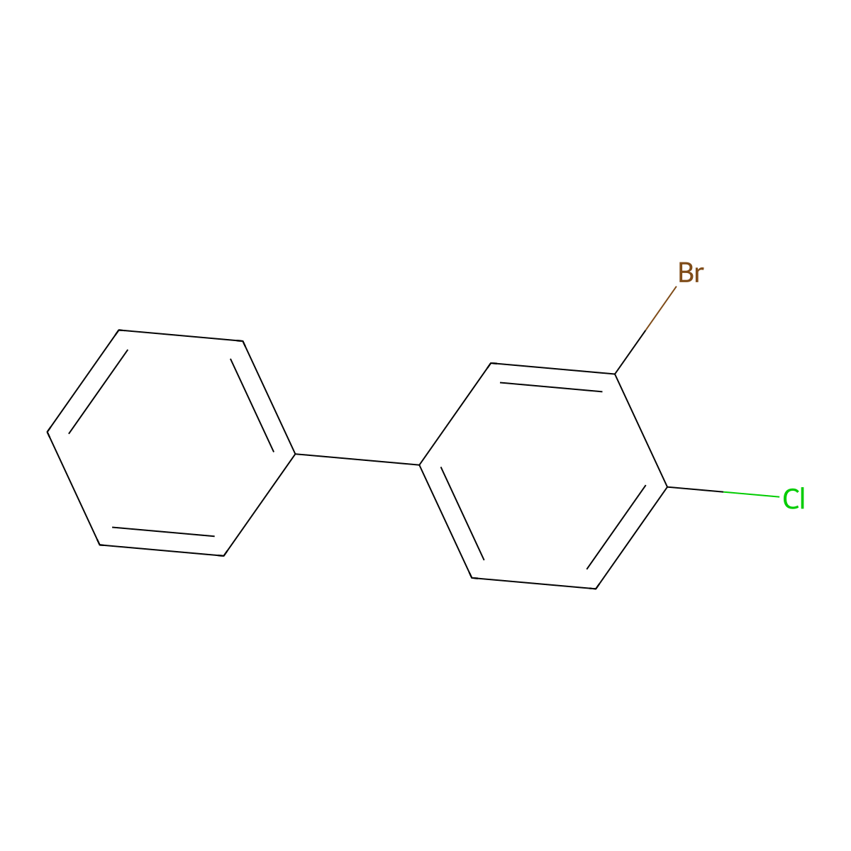 3-Bromo-4-chloro-1,1'-biphenyl molecular structure, CAS 1537919-83-7