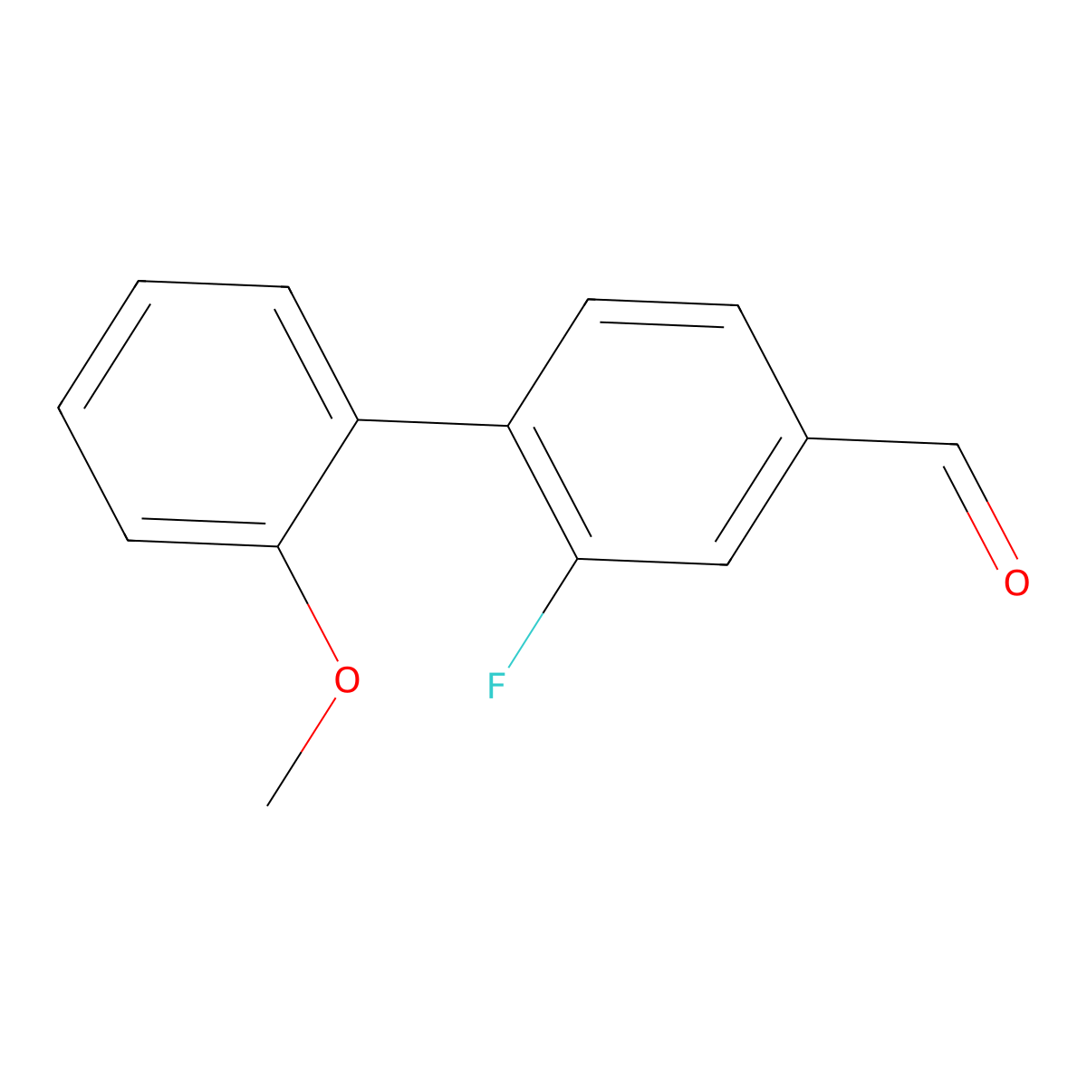 2-Fluoro-2'-methoxy-[1,1'-biphenyl]-4-carbaldehyde molecular structure, CAS 1537956-33-4