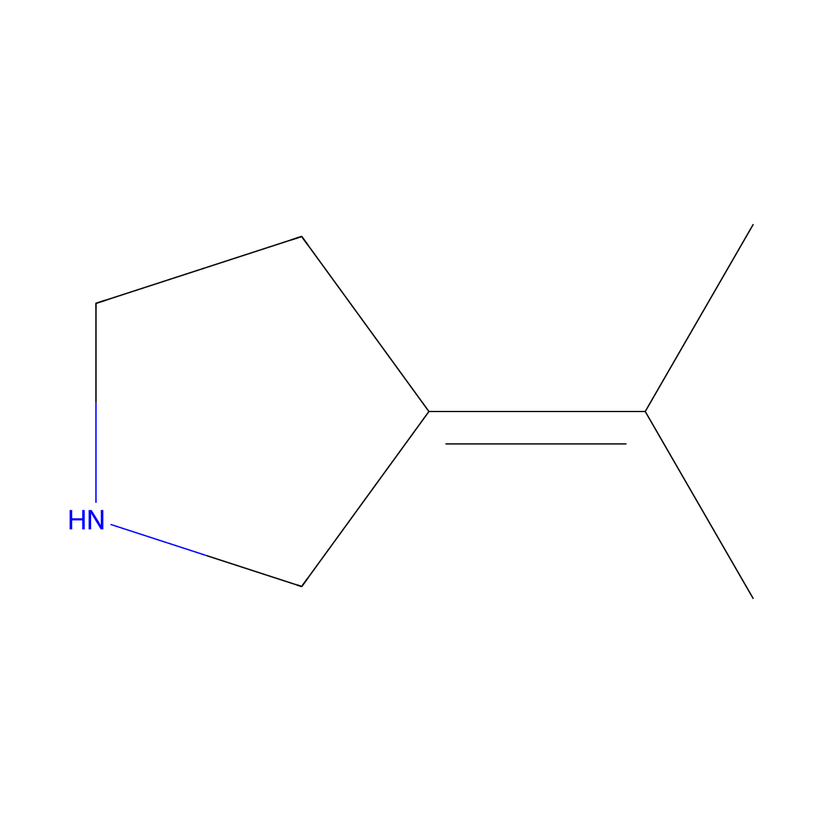 3-(Propan-2-ylidene)pyrrolidine molecular structure, CAS 1537968-48-1