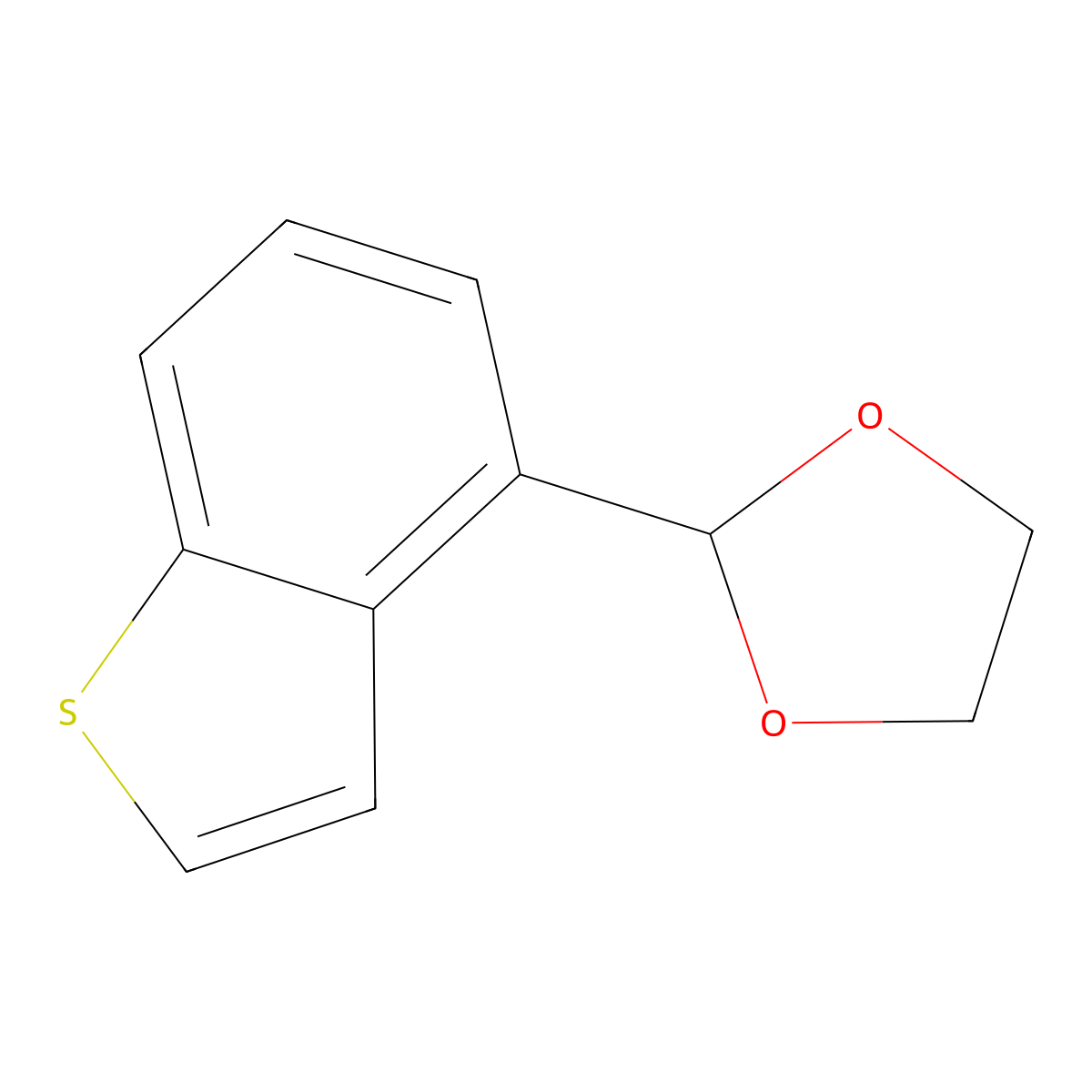 2-(Benzo[b]thiophen-4-yl)-1,3-dioxolane molecular structure, CAS 153798-71-1