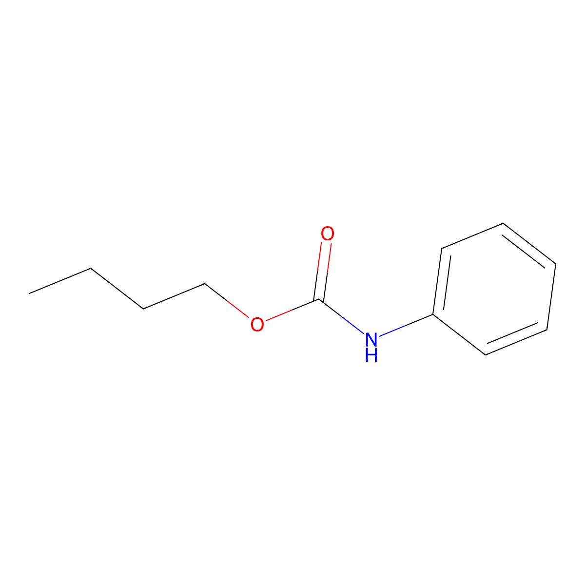 Butyl carbanilate molecular structure, CAS 1538-74-5