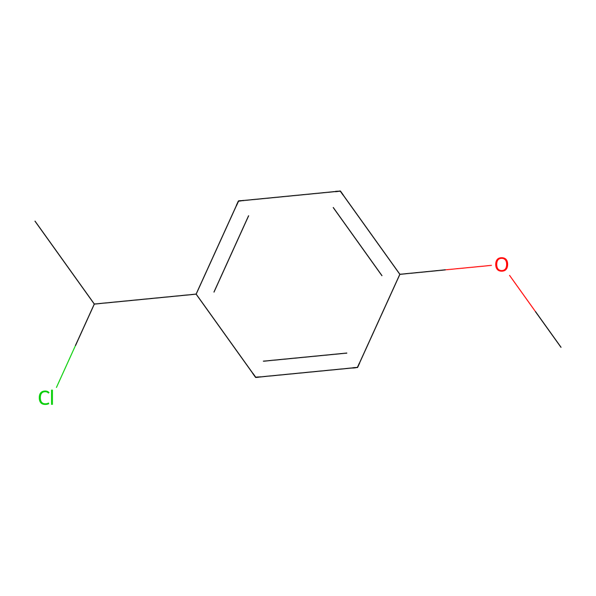 Benzene, 1-(1-chloroethyl)-4-methoxy- molecular structure, CAS 1538-89-2