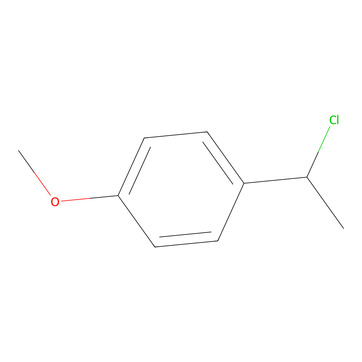 Benzene, 1-(1-chloroethyl)-4-methoxy- molecular structure, CAS 1538-89-2