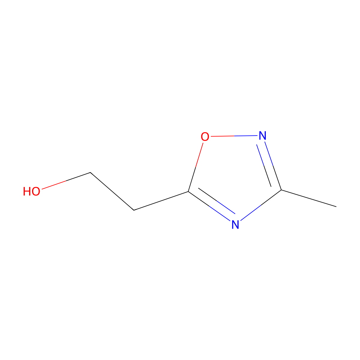 2-(3-Methyl-1,2,4-oxadiazol-5-yl)ethan-1-ol molecular structure, CAS 1538000-51-9