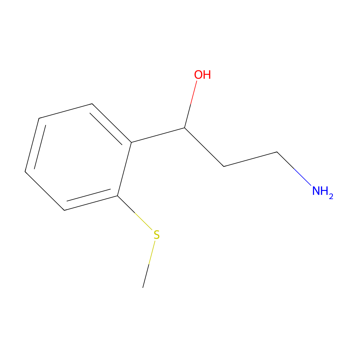3-Amino-1-(2-(methylthio)phenyl)propan-1-ol molecular structure, CAS 1538004-48-6