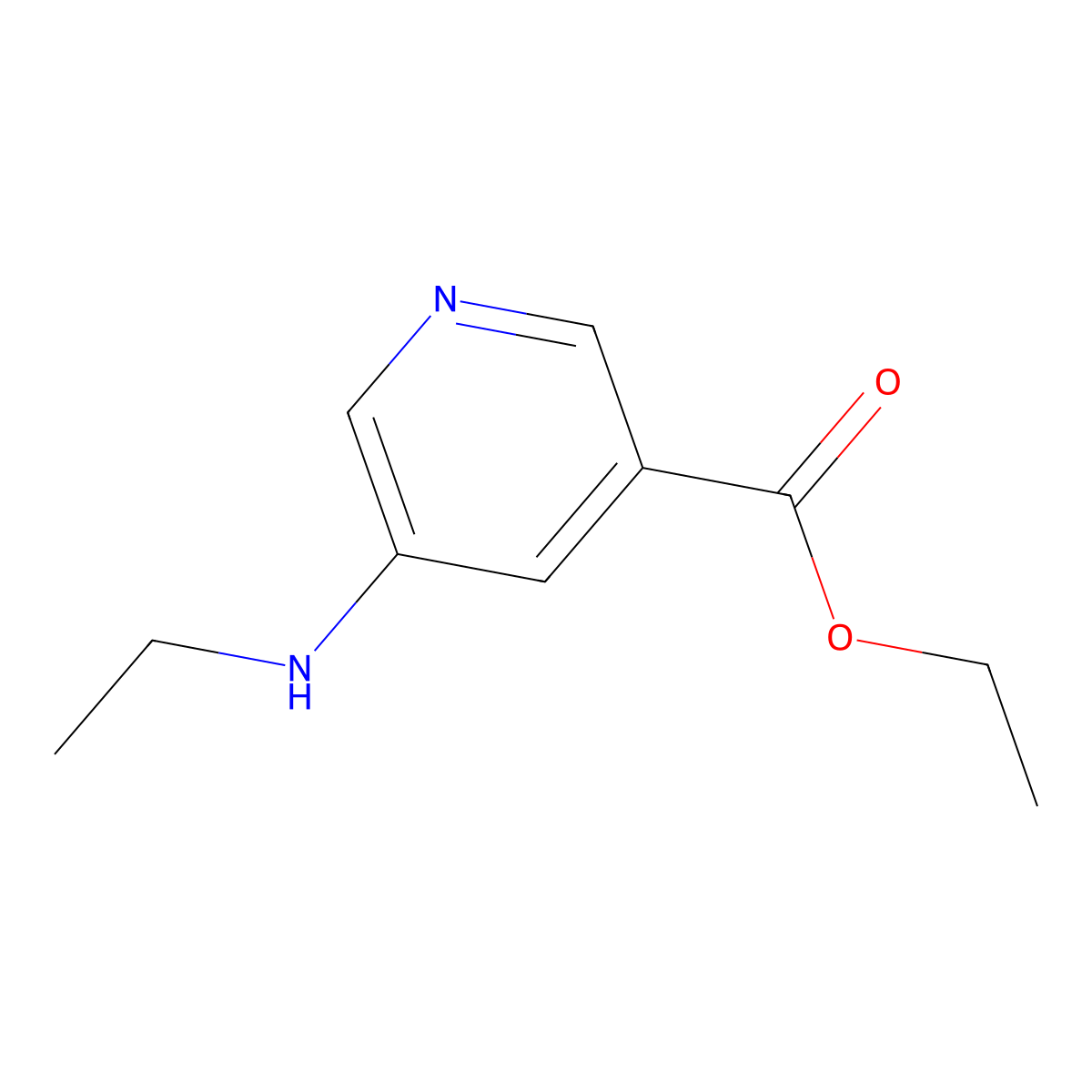 Ethyl 5-(ethylamino)pyridine-3-carboxylate molecular structure, CAS 1538007-07-6