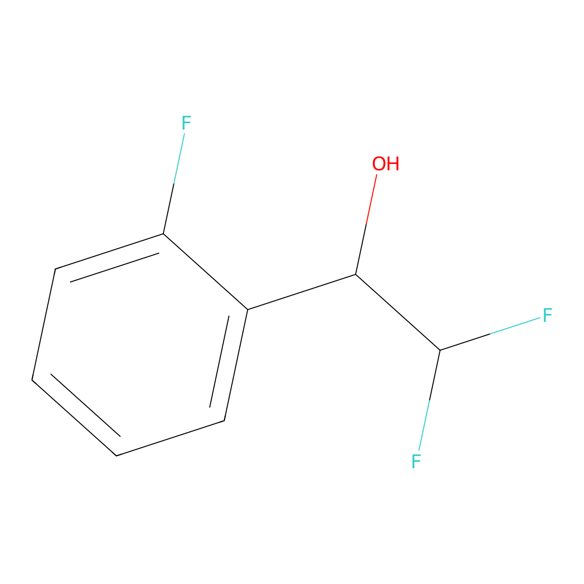 2,2-Difluoro-1-(2-fluorophenyl)ethan-1-ol molecular structure, CAS 153801-17-3