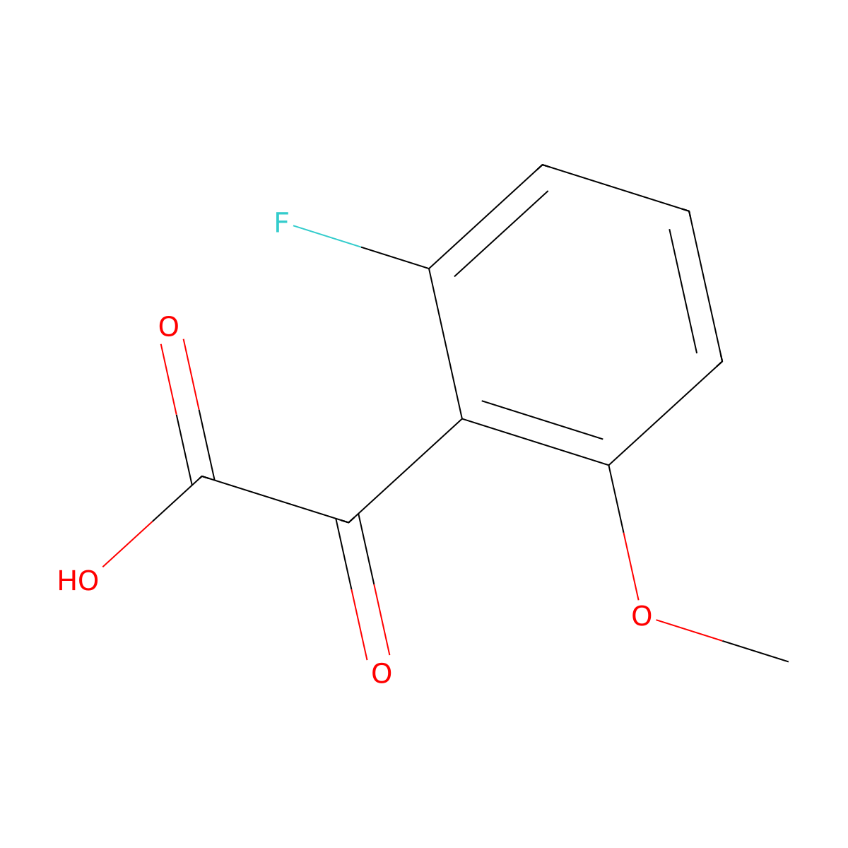 2-(2-Fluoro-6-methoxyphenyl)-2-oxoacetic acid molecular structure, CAS 1538022-89-7