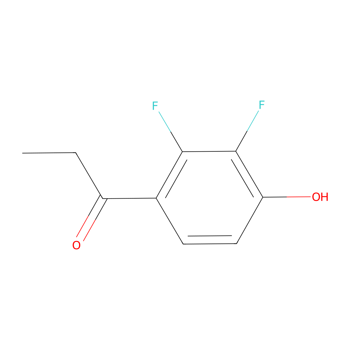 1-(2,3-Difluoro-4-hydroxyphenyl)propan-1-one molecular structure, CAS 1538047-50-5