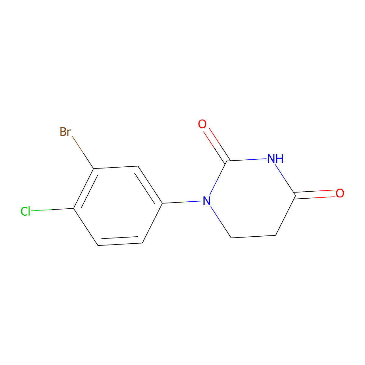 1-(3-Bromo-4-chlorophenyl)dihydropyrimidine-2,4(1H,3H)-dione molecular structure, CAS 1538065-39-2