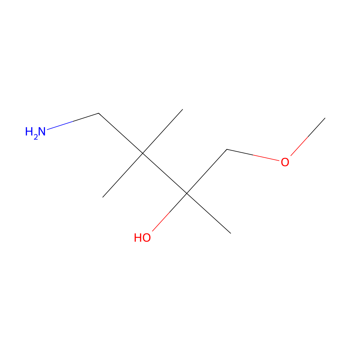 4-Amino-1-methoxy-2,3,3-trimethylbutan-2-ol molecular structure, CAS 1538072-52-4