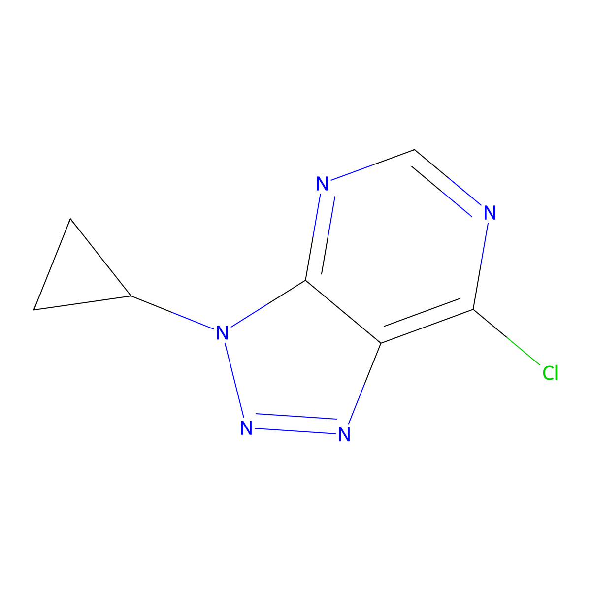 7-chloro-3-cyclopropyl-3H-[1,2,3]triazolo[4,5-d]pyrimidine molecular structure, CAS 1538078-22-6
