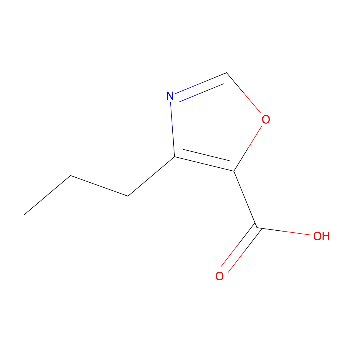 4-Propyl-1,3-oxazole-5-carboxylic acid molecular structure, CAS 1538088-91-3